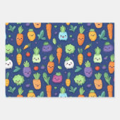 Happy Lil' Veggie Caractères Envelopper le papier (Devant)