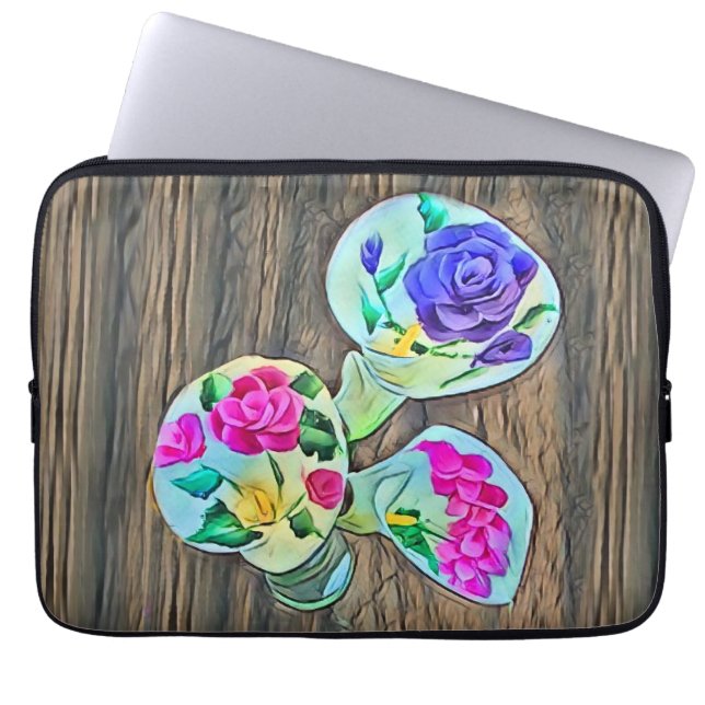 Happy Lilys Laptop Sleeve (Voorkant)