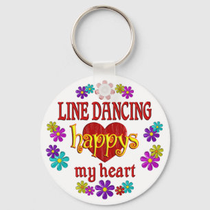 Happy Line Dancing Sleutelhanger