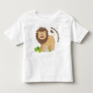 Happy lion Roaring cartoon illustratie Kinder Shirts