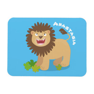 Happy lion Roaring cartoon illustratie Magneet