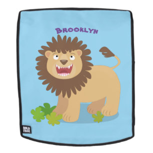 Happy lion Roaring cartoon illustratie Rugtassen