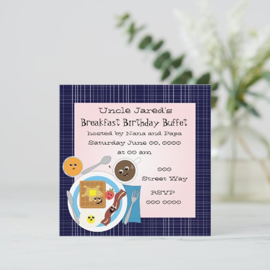 Happy Little Breakfast Kaart (Staand voorkant)