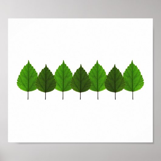 Happy Little Green Tree Leaf Forest Poster (Voorkant)