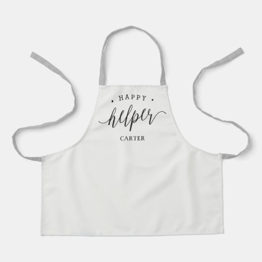 Happy Little Helper bewerkbare kleur Kind Schort (Voorkant)