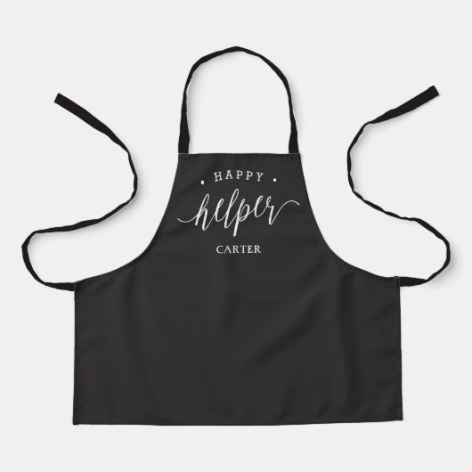 Happy Little Helper bewerkbare kleur Kind Schort (Voorkant)