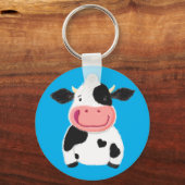 Happy Little Holstein Dairy Koe Sleutelhanger (Voorkant)