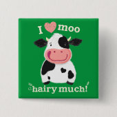 Happy Little Holstein Loves You Vierkante Button 5,1 Cm (Voorkant)