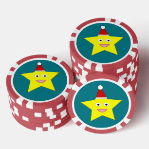 Happy Little Kerstster Poker Chips