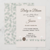 Happy Little Seed Baby Shower Kaart (Voorkant / Achterkant)