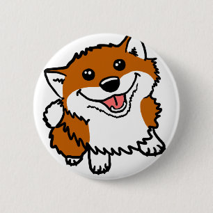 Happy Little Shiba Ronde Button 5,7 Cm