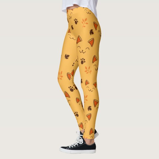 Happy Little Vampire Kat Pattern Leggings (Links)