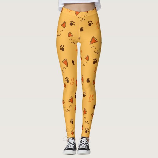 Happy Little Vampire Kat Pattern Leggings (Voorkant)