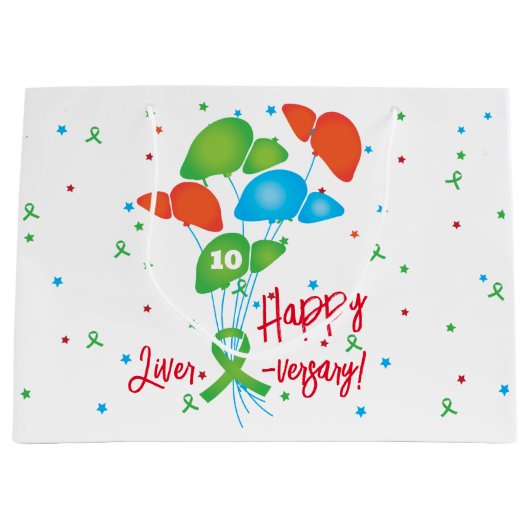Happy Liver-Day Balloons Transplant Groot Cadeauzakje (Voorkant)