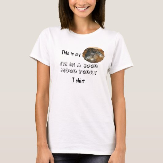 Happy Llama Good Mood Funny T-Shirt (Voorkant)