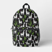 Happy Llama Pattern Bedrukte Rugzak (Voorkant)