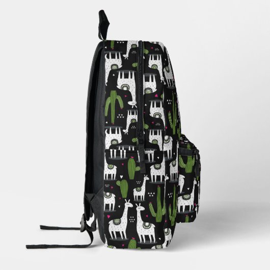 Happy Llama Pattern Bedrukte Rugzak (Links)