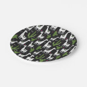 Happy Llama Pattern Papieren Bordje (Gekanteld)