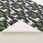 Happy Llama Pattern Sherpa Deken (3/4)