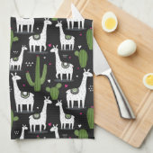 Happy Llama Pattern Theedoek (Quarter Fold)