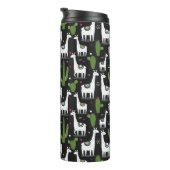 Happy Llama Pattern Thermosbeker (Geroteerd rechts)