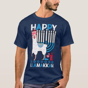 Happy Llamakkah Llama Hanukkah Funny T-shirt