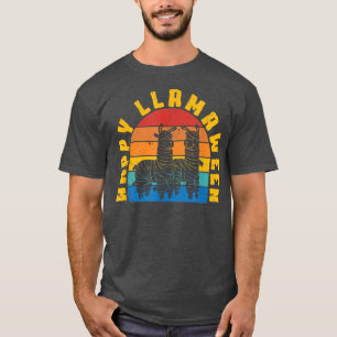 Happy Llamaween Scary Creepy Spooky Funny Houtwee T-shirt