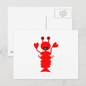 Happy Lobster Briefkaart (Voorkant / Achterkant)