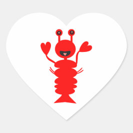 Happy Lobster Hart Sticker
