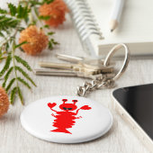 Happy Lobster Sleutelhanger (Zijkant)