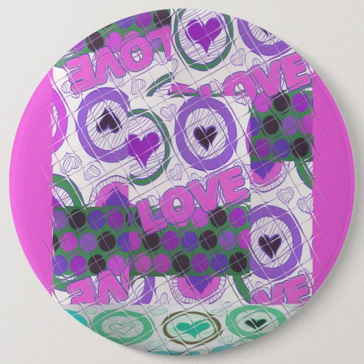 Happy Love craze Ronde Button 6,0 Cm (Voorkant)