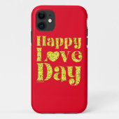 HAPPY LOVE DAY gold Case-Mate iPhone Case (Achterkant)