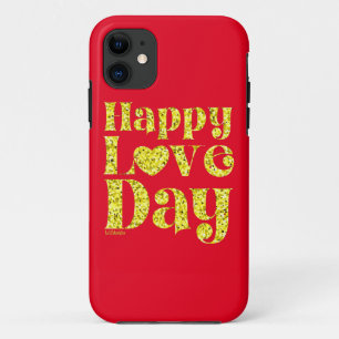 HAPPY LOVE DAY gold iPhone 11 Hoesje