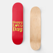 HAPPY LOVE DAY gold Skateboard (Voorkant)