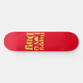 HAPPY LOVE DAY gold Skateboard (Horizontaal)