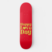 HAPPY LOVE DAY gold Skateboard (Voorkant)