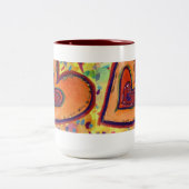 Happy Love Hearts Art Custom Coffee Mug (Centre)