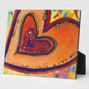 Happy Love Hearts Art Imprimer Plaques
