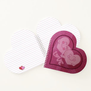 Happy Love Hearts Carnet Spiral