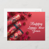 Happy Lunar Nieuwjaar Briefkaart (Voorkant / Achterkant)