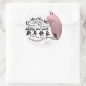 Happy Lunar PIg Nieuwjaar rond Sticker (Tas)