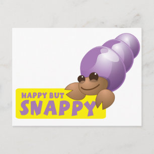 Happy maar Snappy kleine heremkrab Briefkaart