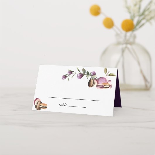 Happy Macaron | Elegant Violet Floral Modern (Voorkant)