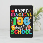 Happy magical 100 days school 2026 Poster  Feestdagenkaart (Staand voorkant)