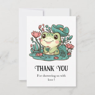 Happy Magical Frog Baby shower Bedankkaart