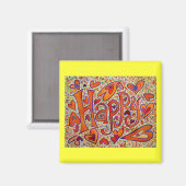 Happy Magnet Magneet (Voorkant / Achterkant)