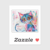 Happy Mail Cat Sticker (Vel)