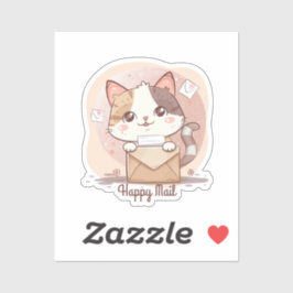 Happy Mail Cat Sticker