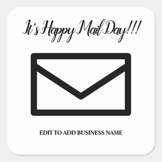 Happy Mail decoratieve Stickers- Envelope Sticker (Voorkant)