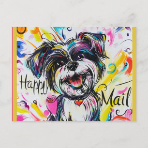 Happy Mail Dog Briefkaart